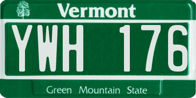 VT license plate YWH176