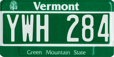 VT license plate YWH284