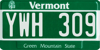 VT license plate YWH309