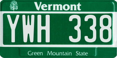 VT license plate YWH338