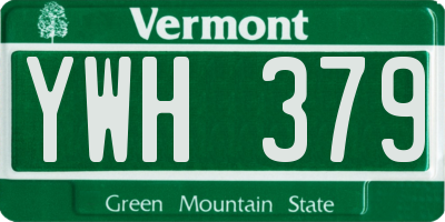 VT license plate YWH379