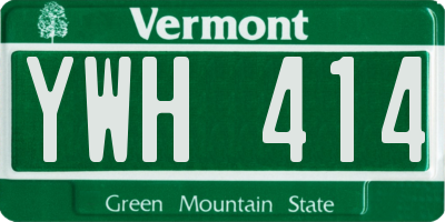 VT license plate YWH414