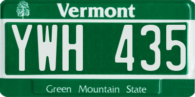 VT license plate YWH435