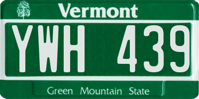 VT license plate YWH439