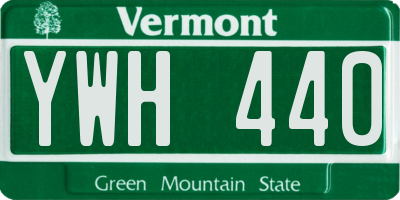 VT license plate YWH440
