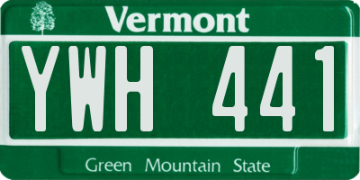 VT license plate YWH441