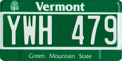 VT license plate YWH479