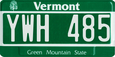 VT license plate YWH485