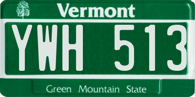 VT license plate YWH513