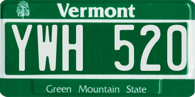 VT license plate YWH520