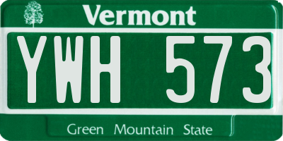 VT license plate YWH573