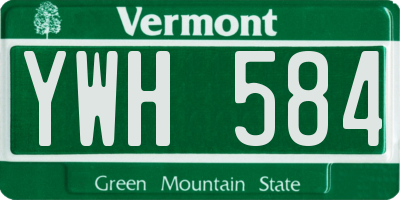 VT license plate YWH584