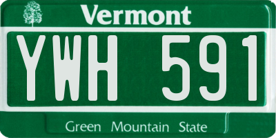 VT license plate YWH591