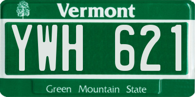 VT license plate YWH621