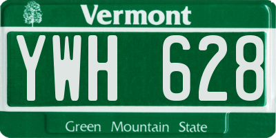 VT license plate YWH628