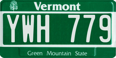 VT license plate YWH779