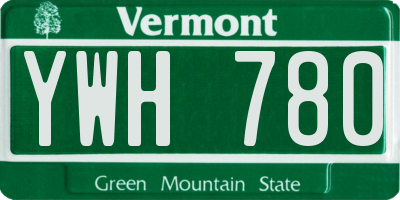 VT license plate YWH780