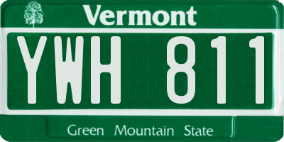 VT license plate YWH811