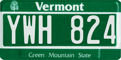 VT license plate YWH824