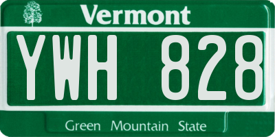 VT license plate YWH828