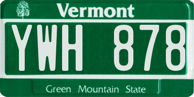 VT license plate YWH878