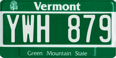 VT license plate YWH879