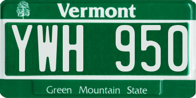 VT license plate YWH950