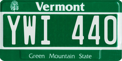 VT license plate YWI440