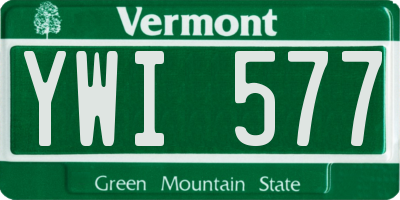 VT license plate YWI577