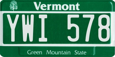 VT license plate YWI578