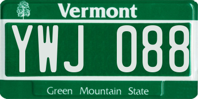 VT license plate YWJ088