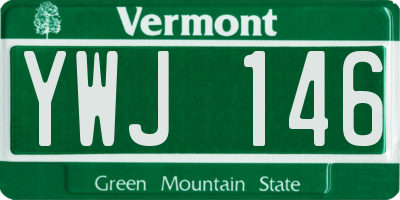 VT license plate YWJ146