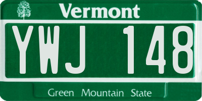 VT license plate YWJ148