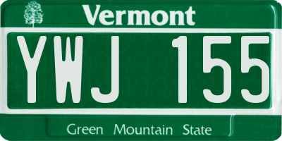 VT license plate YWJ155