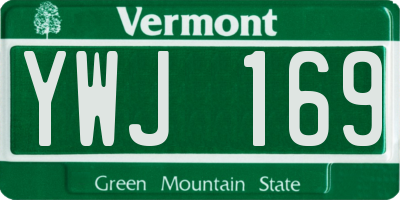 VT license plate YWJ169