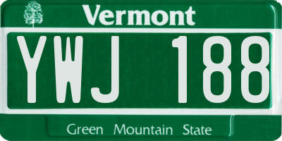 VT license plate YWJ188