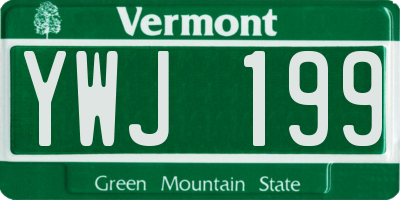VT license plate YWJ199