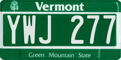 VT license plate YWJ277
