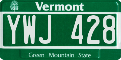 VT license plate YWJ428