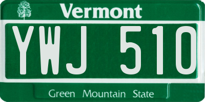 VT license plate YWJ510