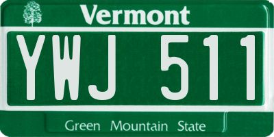 VT license plate YWJ511