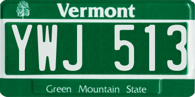 VT license plate YWJ513