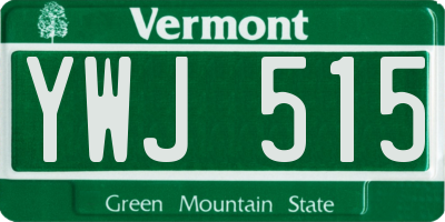 VT license plate YWJ515
