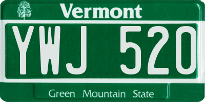 VT license plate YWJ520