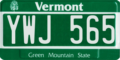 VT license plate YWJ565