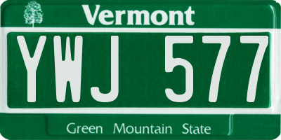 VT license plate YWJ577