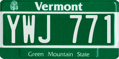 VT license plate YWJ771