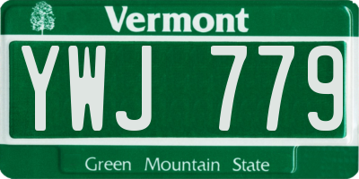 VT license plate YWJ779