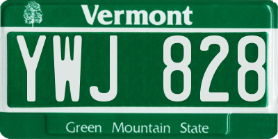 VT license plate YWJ828