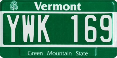 VT license plate YWK169